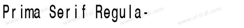 Prima Serif Regula字体转换